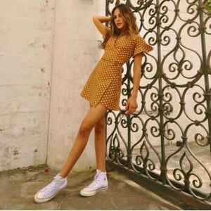 LE RUMI Sonia Wrap Tie Mini Dress